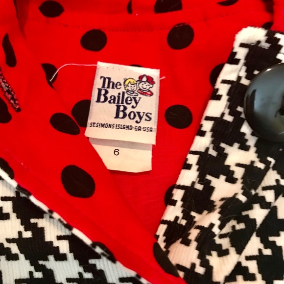 Bailey Boys Girls Houndstooth Coat Size 6 - Picture 2 of 3